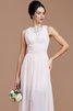 Robe demoiselle d'honneur naturel en chiffon avec zip de princesse au niveau de cou - 7