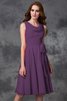 Abito da Damigella Naturale Principessa in Chiffon A-Line Cerniera - 6