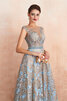 Robe de bal salle interne parfait col en bateau elégant chic - 5