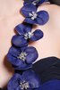 Ein Schulter gerüschtes Chiffon langes Abendkleid mit Blume - 7