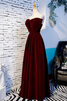 Robe demoiselle d'honneur délicat ruchés plongeants de bustier naturel longue - 5