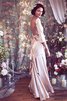 Robe de mariée facile ruché de traîne courte longueru au niveau de sol ceinture en étoffe - 1