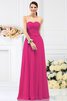 Drapiertes Prinzessin A Linie Bodenlanges Brautjungfernkleid aus Chiffon - 11