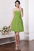 Chiffon Drapiertes Ärmelloses Mini Brautjungfernkleid mit Herz-Ausschnitt - 13