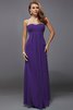 Robe demoiselle d'honneur longue avec chiffon avec zip de lotus de bustier - 24
