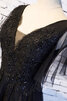 A-Linie Auffällig Satin Konservatives Romantisches Ballkleid - 4