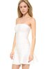 Ärmelloses enges rückenfreies mini Brautkleid aus Chiffon mit Rüschen - 3
