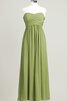 Robe demoiselle d'honneur plissé longue de col en cœur ruché - 18
