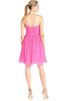 Chiffon a linie Empire Taille kurzes Brautjungfernkleid mit gekappten Ärmeln - 2