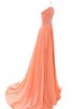 Robe demoiselle d'honneur eclaté plissage manche nulle a-ligne fermeutre eclair - 3