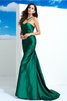 Plissiertes Taft Sweep Zug Drapiertes Sexy Abendkleid - 4