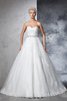 Duchesse-Linie Ärmelloses Klassisches Brautkleid mit Herz-Ausschnitt mit Applikation - 4