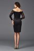 Normale Taille Satin Schulterfreier Ausschnitt Enges Knielanges Brautmutterkleid - 2