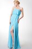 Robe demoiselle d'honneur simple distinguee plissage avec chiffon manche nulle - 4
