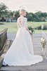 Robe de mariée romantique luxueux avec perles v encolure a-ligne - 6