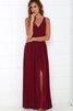 Robe demoiselle d'honneur long simple avec sans manches avec chiffon - 6