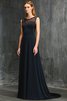 Prinzessin Normale Taille A Linie Ärmelloses Abendkleid mit Sweep Zug - 5