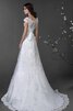 Robe de mariée festonné boutonné ceinture d'epaule ecrite avec zip - 2