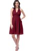 Robe demoiselle d'honneur bref de col en cœur bandouliere spaghetti en chiffon - 3