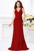 Robe demoiselle d'honneur naturel longue avec fleurs manche nulle de col en v - 26