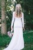 Plissiertes luxus langes romantisches Brautkleid aus Chiffon mit Reißverschluss - 2