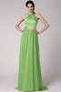 Ärmelloses Drapiertes Bodenlanges Brautjungfernkleid mit Plissierungen aus Chiffon - 14