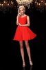 Robe de graduation bref de tour de ceinture empire en chiffon ligne a manche nulle - 3