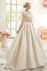 Abito da Sposa in Pizzo con Maniche Lunghe stravagante Profondo V-scollo Ball Gown in pizzo - 1