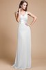 Robe demoiselle d'honneur longue de col en v collant avec zip avec chiffon - 29
