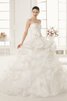 Robe de mariée distinguee exclusif impressioé avec zip de traîne moyenne - 1
