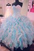 Abito Quinceanera con Fiocco Ball Gown in Tulle A-Line in Pizzo in pizzo - 1
