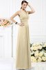 Abito da Damigella Alta Vita Anello con Festone Lungo in Chiffon - 6