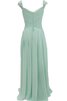 Paillettenbesetztes Chiffon A-Linie plissiertes bodenlanges Brautjungfernkleid - 9