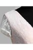 Robe de mariée informel elégant en dentelle a-ligne avec manche courte - 10
