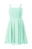 Chiffon Ärmellos A-Linie natürliche Taile kurzes Brautjungfernkleid - 1