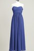 Robe demoiselle d'honneur plissé longue de col en cœur ruché - 14
