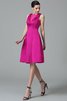 Robe demoiselle d'honneur en satin de lotus avec zip manche nulle de princesse - 12