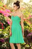 Normale Taille Ärmelloses Chiffon Drapiertes Knielanges Brautjungfernkleid - 15