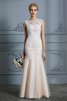Sweep Train Meerjungfrau Stil Anmutig Attraktives Brautkleid mit Applikation - 1
