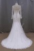 Hoher Kragen langärmeliges Meerjungfrau natürliche Taile bodenlanges sexy Brautkleid - 3