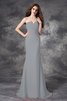 Robe demoiselle d'honneur longue naturel de sirène avec chiffon ruché - 27