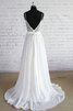 Abito da Sposa Formale E Informale con Piega sensuale Semplice in Chiffon con Fusciacca - 1
