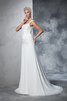 Spaghetti Träger Chiffon Sittsames Extravagantes Brautkleid mit Breiter Träger - 5