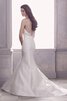 Robe de mariée modeste décolleté dans le dos avec sans manches de sirène de traîne courte - 2