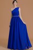 A-Linie Normale Taille Prinzessin Bodenlanges Brautjungfernkleid aus Chiffon - 5