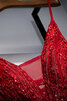 Klassisches Spaghetti Träger A-Linie Modisch Ballkleid mit Rücken Schnürung - 8