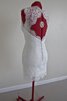 Queen Anne Ausschnitt modisches einfaches legeres Brautkleid ohne Ärmeln mit Blume - 4