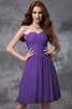 Chiffon Reißverschluss Normale Taille Knielanges Brautjungfernkleid mit Herz-Ausschnitt - 23