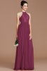 Prinzessin Normale Taille Reißverschluss Neckholder Chiffon Brautjungfernkleid - 10