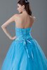 Abito Quinceanera decorato Cuore Ball Gown Allacciato con Increspato - 6